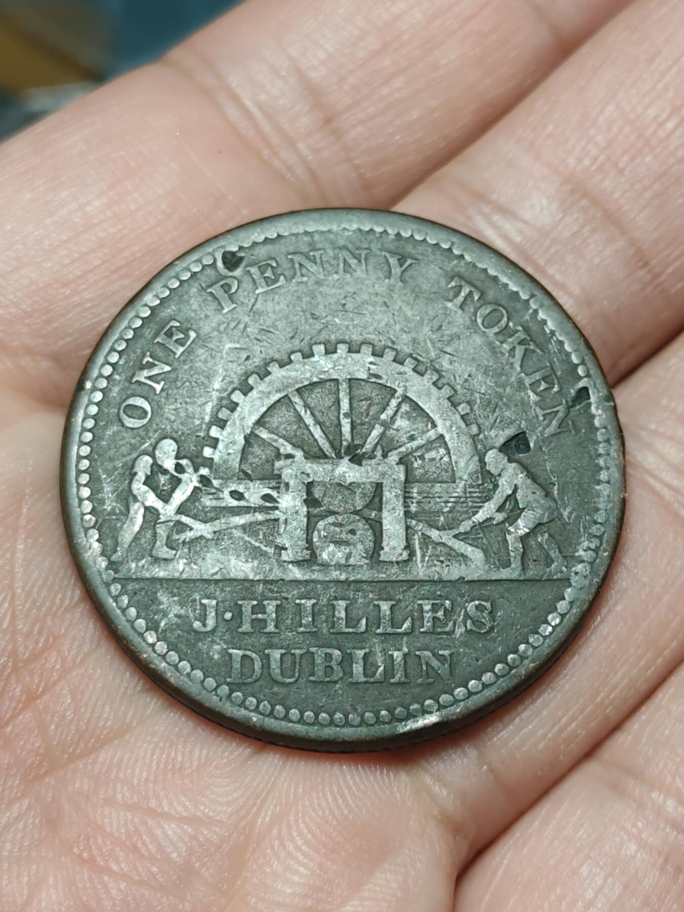 2026年第四十场(总第二百零九场）外国好品散币场(免佣金) 稀见品种–爱尔兰1813年1便士代币(都柏林-希尔斯五金批发商铺使用)