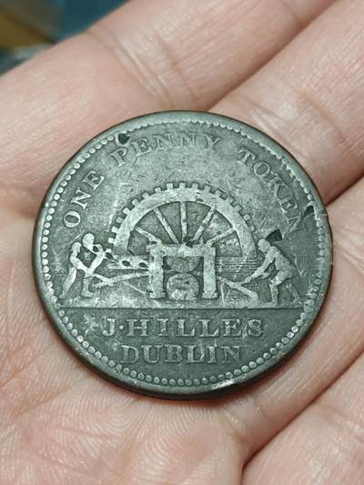 2026年第四十场(总第二百零九场）外国好品散币场(免佣金) - 稀见品种–爱尔兰1813年1便士代币(都柏林-希尔斯五金批发商铺使用)