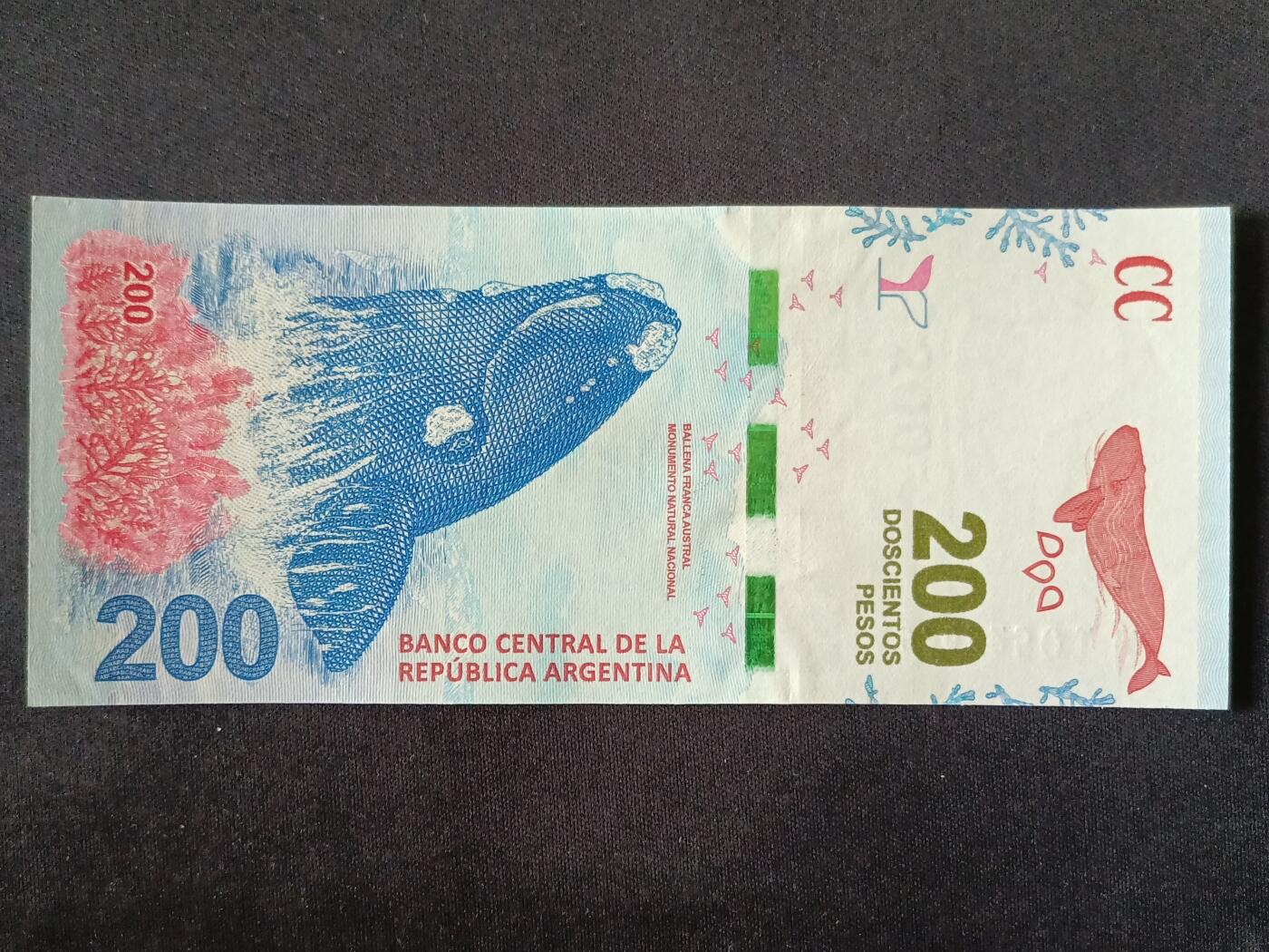 【游宝拍卖】丙午马年第18期 阿根廷-200比索【动物版 全新UNC】