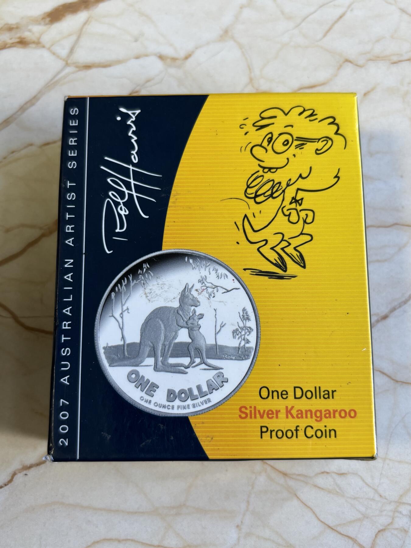 第196期拍卖 澳大利亚2007年澳洲袋鼠系列精制版1盎司纪念银币，999银