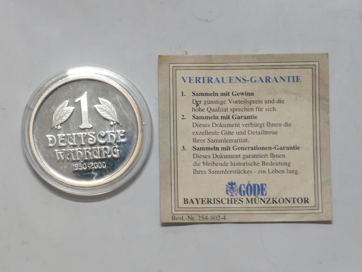 韵星假日军品类拍卖第51期  -- Rimey Holidays Militaria Auction 51 联邦德国成立五十周年千禧年纪念币带原盒原证 限量带编号 造币局原包装