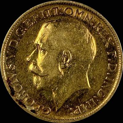 【雨安】【直播拍卖】【第0131期-评级币章】2026-04-04 周六 19:30 (金价1060, 银价18.08)  - [裸币金币] [金币] 英国 1镑 1915年 乔治五世 [7.98克, 0.917金] 实际重量有轻微损耗