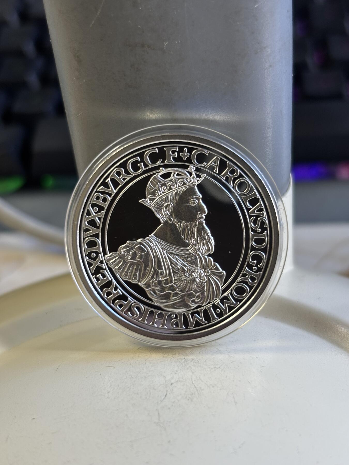 第196期拍卖 比利时2021年卡尔斯古尔登500周年精制纪念银币，925银，18.75克，发行5000枚