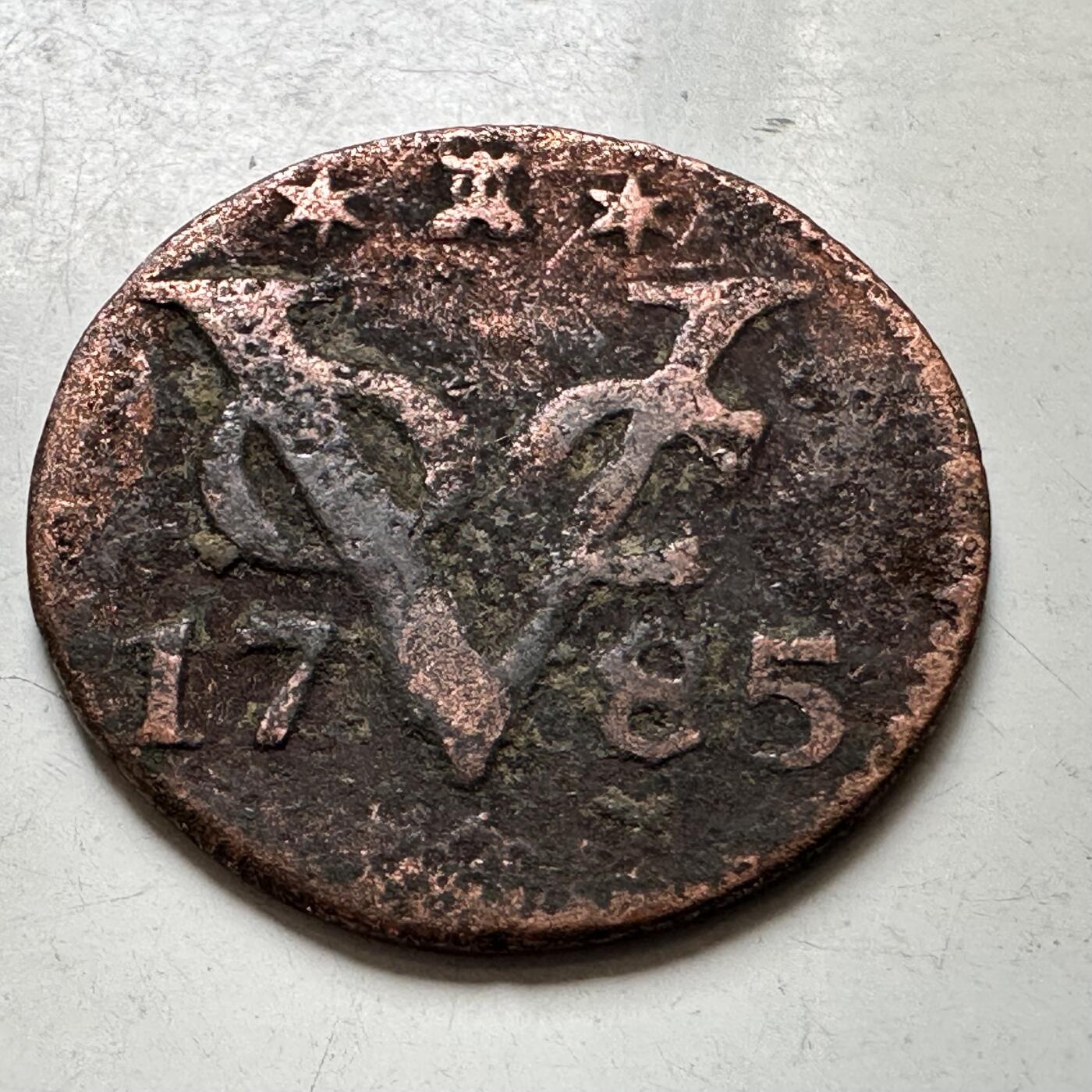 🌹外币初藏🌹🐯2026年第37场   每周二四六晚8️⃣点 接代拍 荷属东印度 1785年 1 Duit 铜币