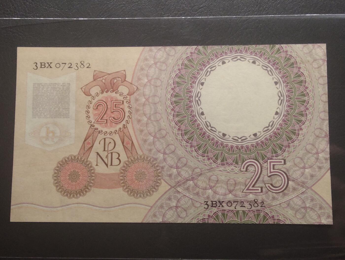 2026四月第一期，总222期 荷兰1955年25盾UNC 天文学家惠更斯