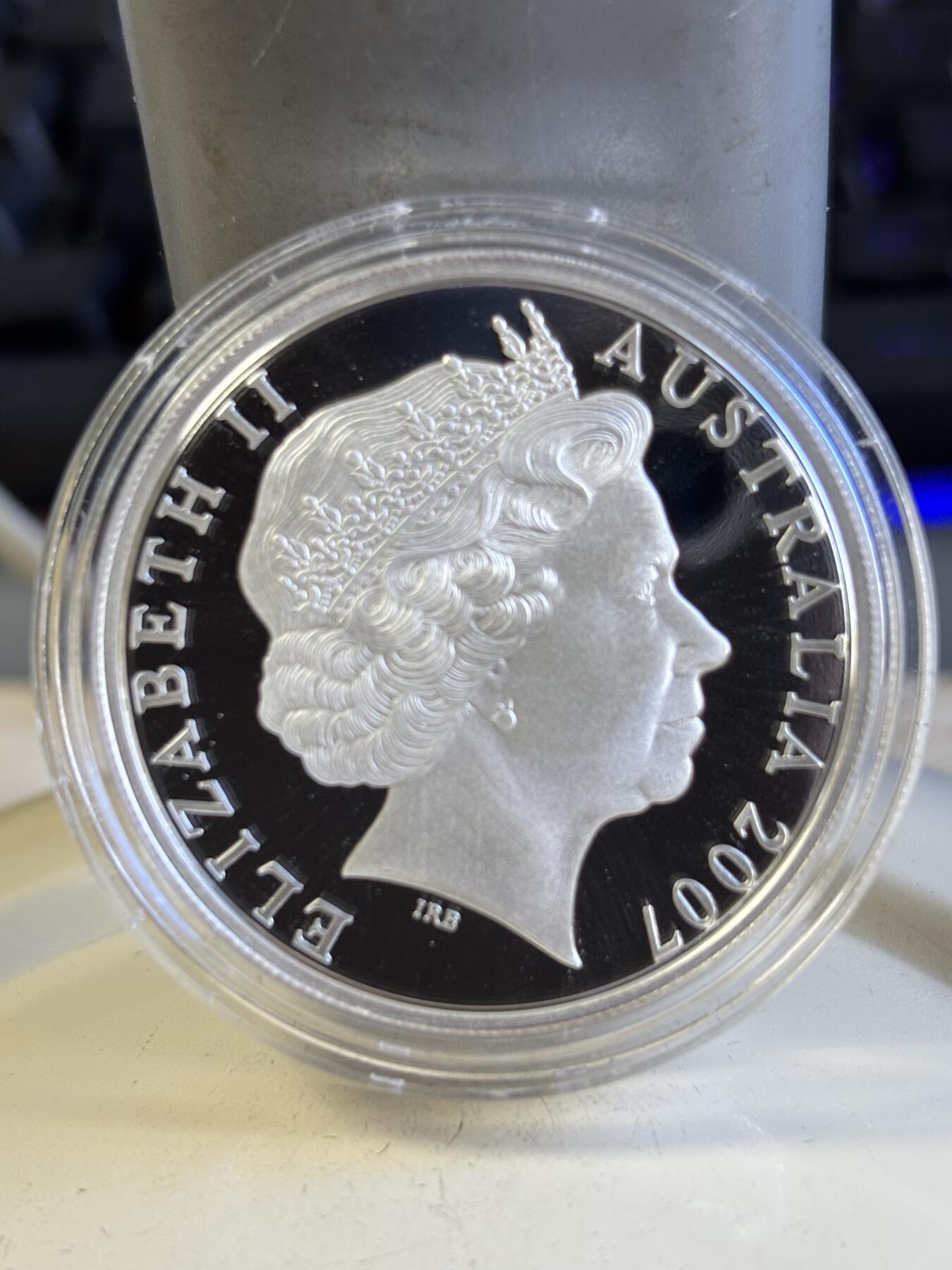 第196期拍卖 澳大利亚2007年澳洲袋鼠系列精制版1盎司纪念银币，999银