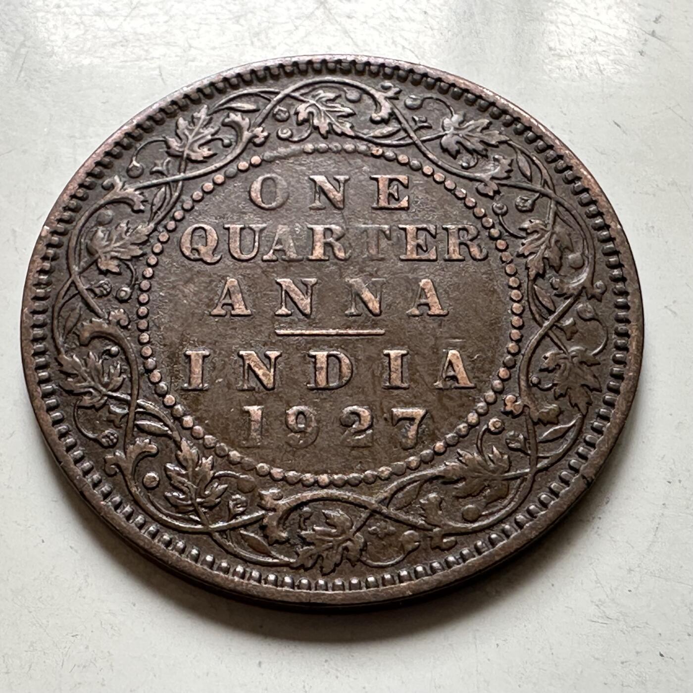 🌹外币初藏🌹🐯2026年第37场   每周二四六晚8️⃣点 接代拍 印度1927年1/4安娜