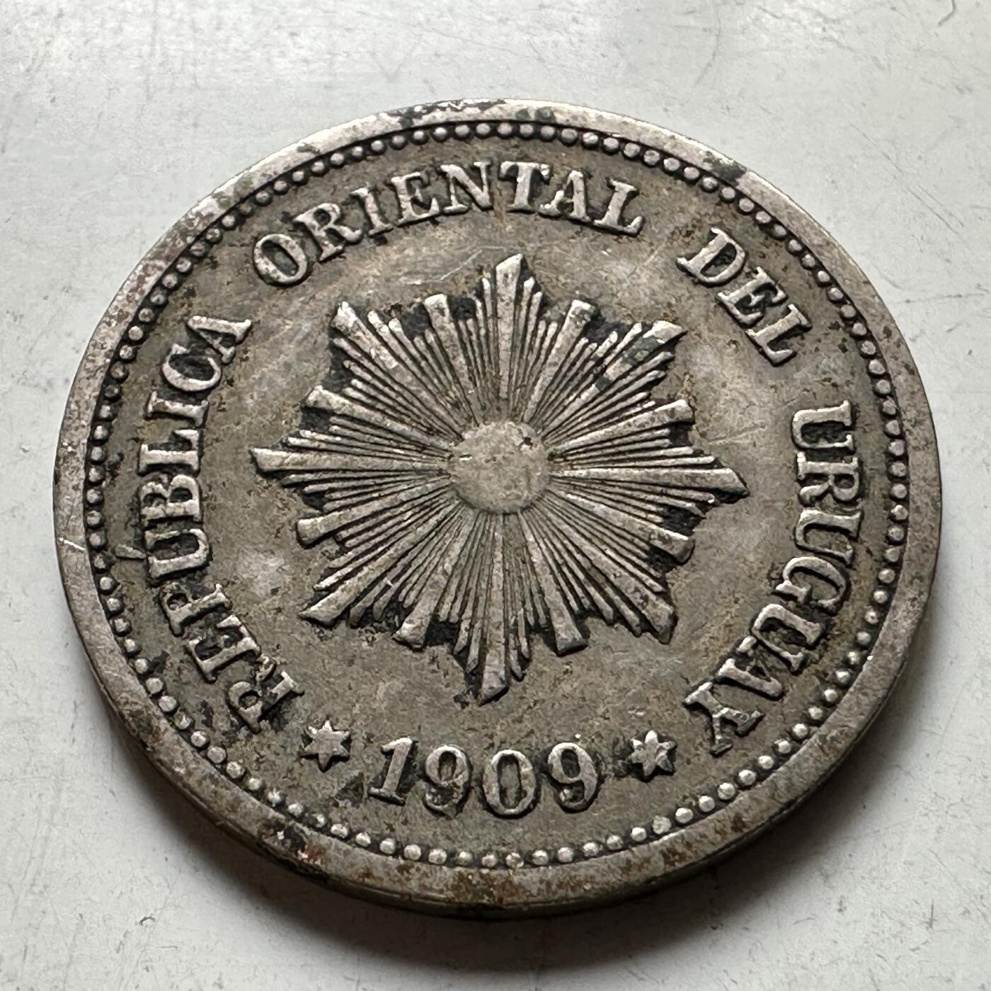 🌹外币初藏🌹🐯2026年第37场   每周二四六晚8️⃣点 接代拍 乌拉圭1909年2分