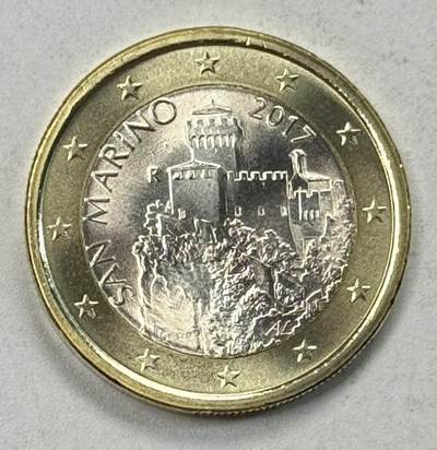 S&S Numismatic世界钱币-拍卖 第125期  - 圣马力诺2017年 第三版本 1欧元双色币
