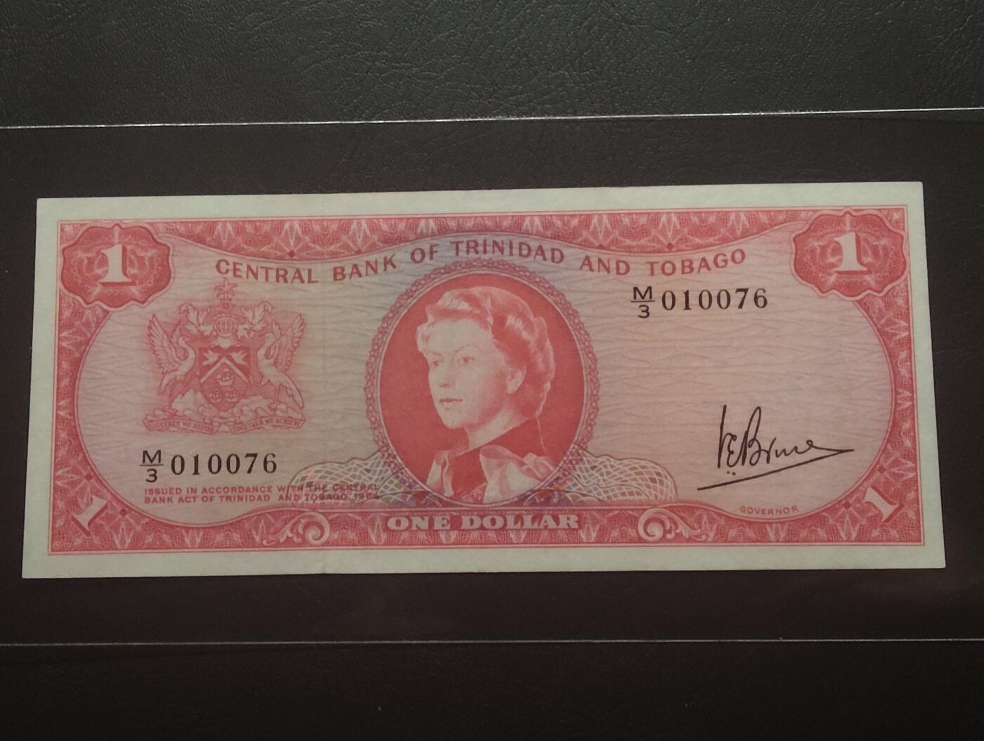 2026四月第一期，总222期 特立尼达和多巴哥1964版1元UNC 稀有戎装女王版本