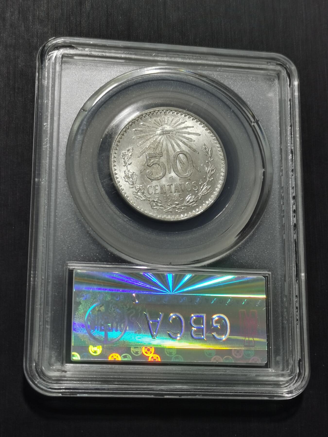 天下钱庄专场欢迎参拍 墨西哥小鹰50分银币