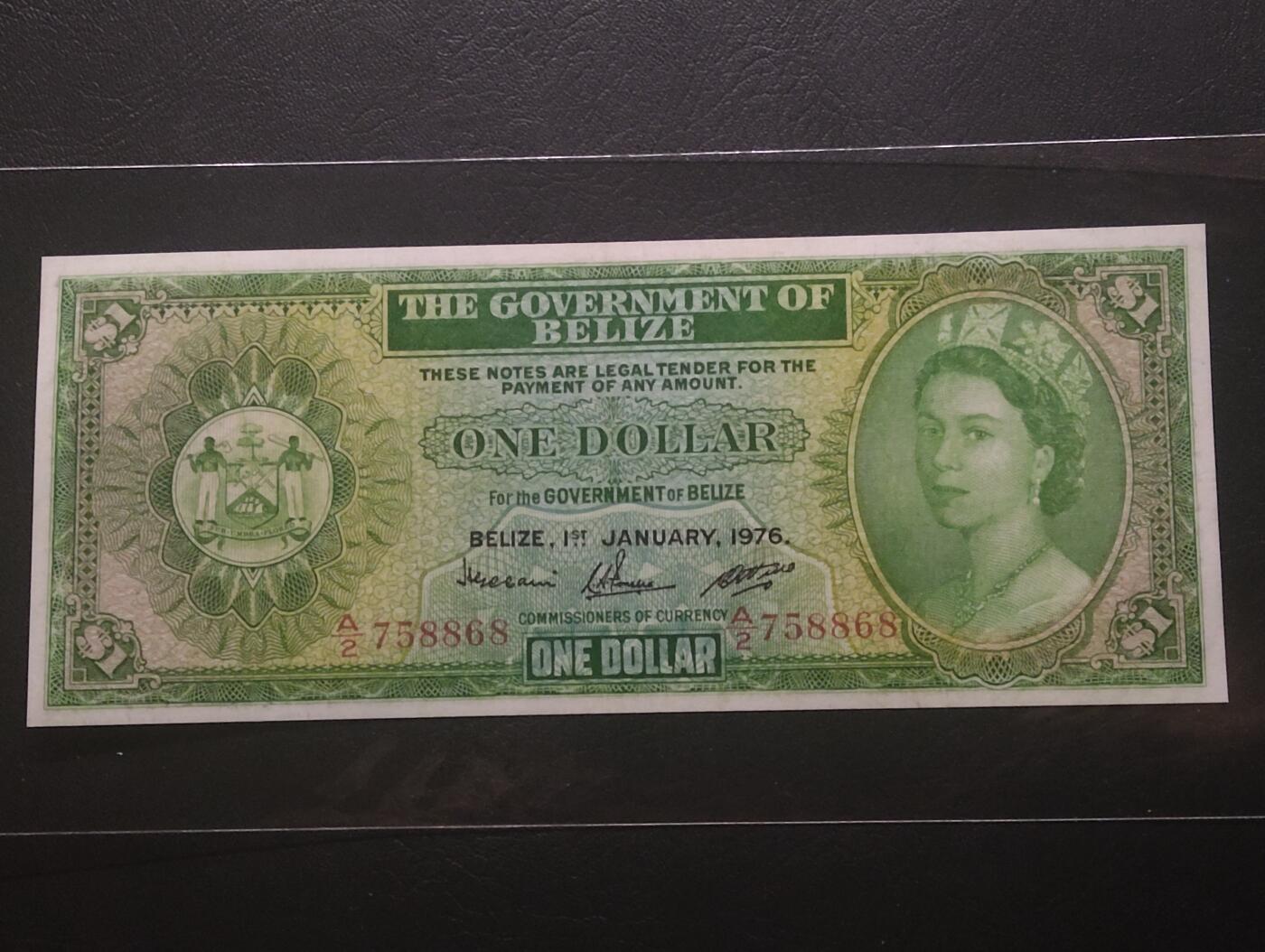 2026四月第一期，总222期 伯利兹1976年1元AUNC 大冠女王