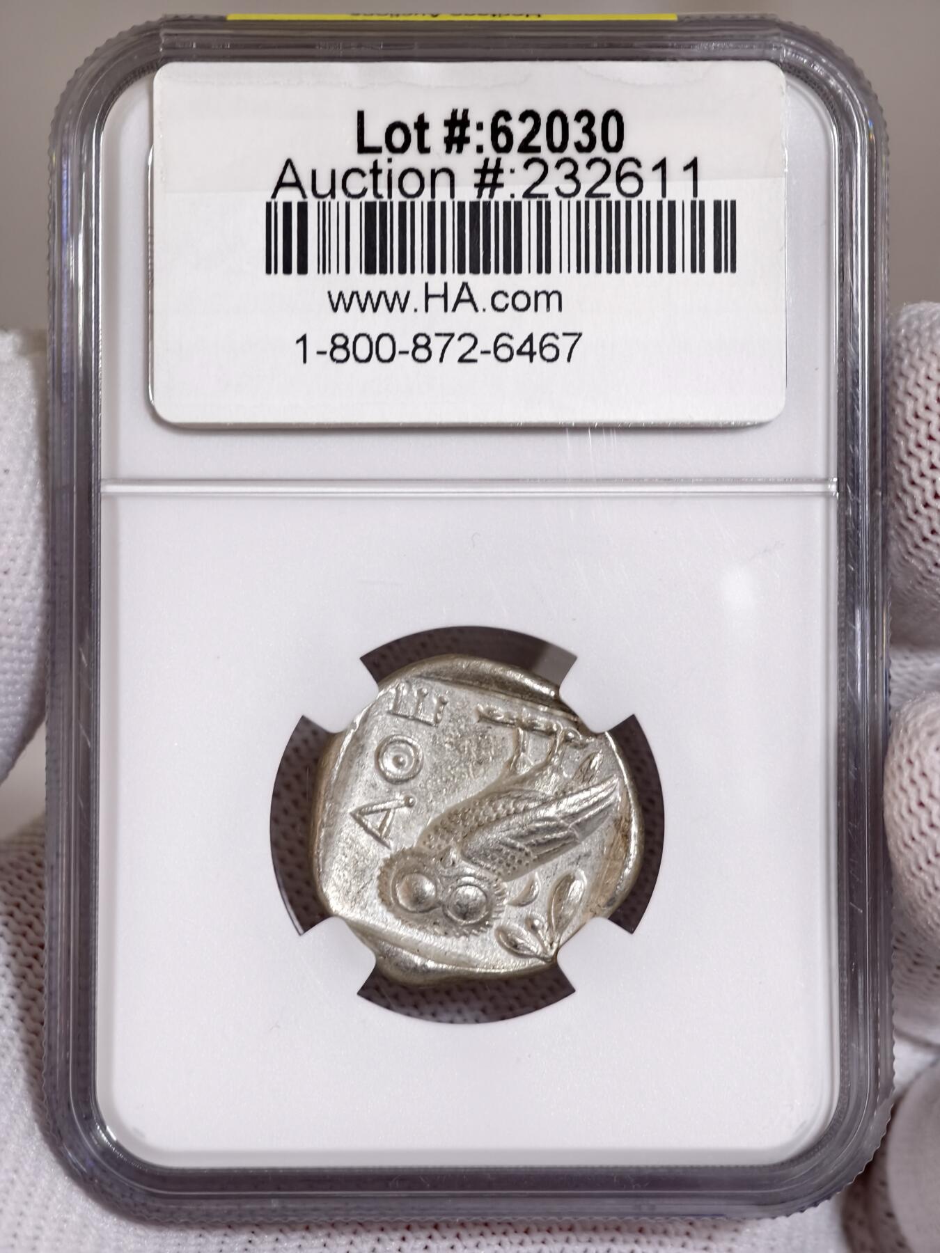 NGC-AU5/3古希腊雅典城邦雅典娜猫头鹰4德拉克马银币