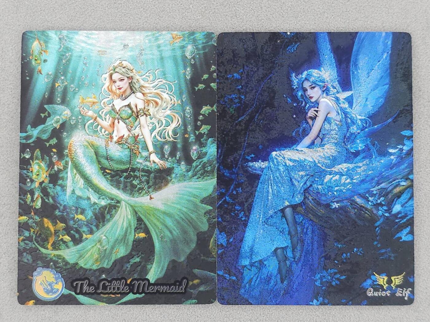 龙虎卡牌-八一场（满200元包邮，无佣金，每周六结拍，欢迎送拍） 粗闪2张 奇点 小美人鱼&暗夜精灵