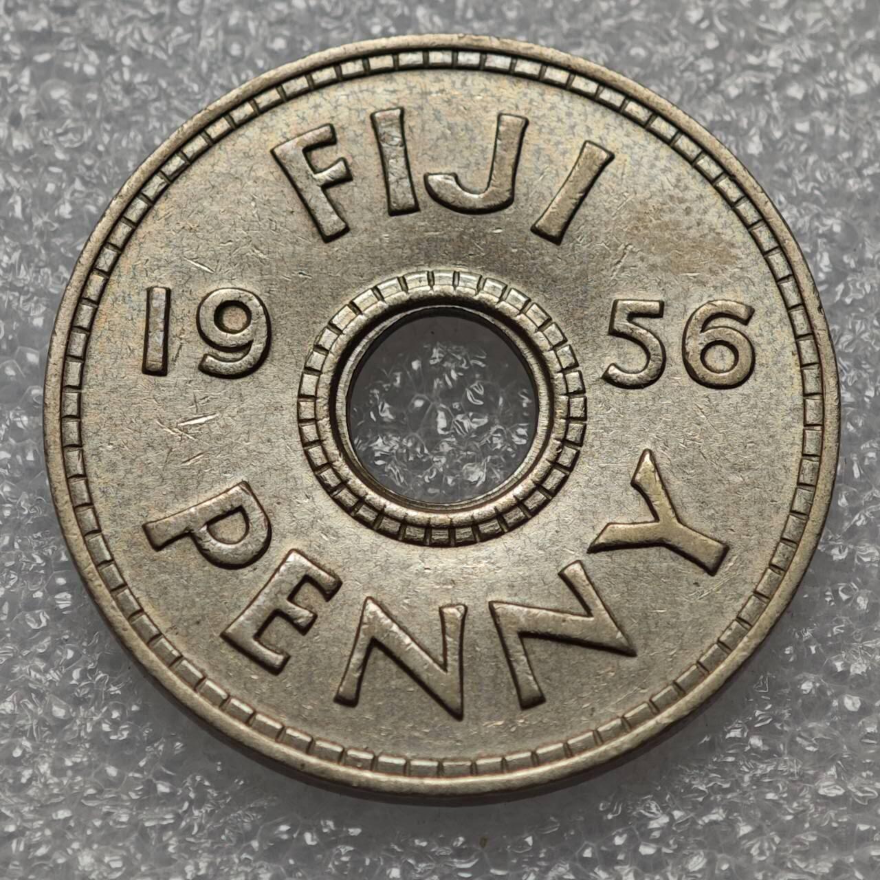  【淘币小摊】限时拍第八百九十二拍   教皇国塞舌尔加纳危地马拉场    每周一统一发货 斐济1956年1便士镍币 km21