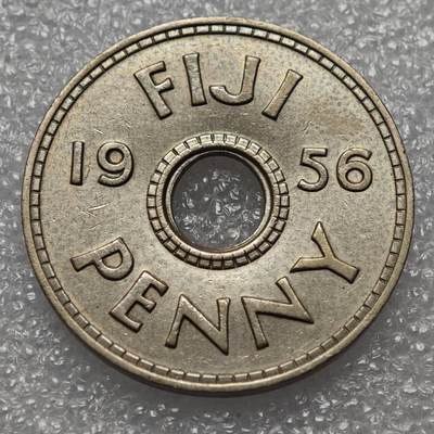  【淘币小摊】限时拍第八百九十二拍   教皇国塞舌尔加纳危地马拉场    每周一统一发货 - 斐济1956年1便士镍币 km21