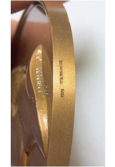 【艺术】可评级 法国艺术大章 拿破仑二世出生高浮雕精制超大铜章 68MM 150克