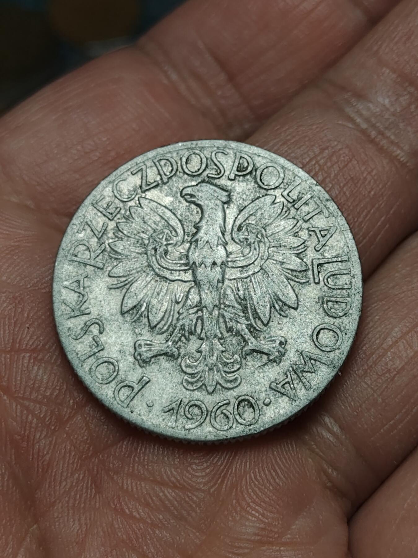 2026年第四十场(总第二百零九场）外国好品散币场(免佣金) 波兰🇵🇱1960年5兹罗提(第三套流通硬币第一版，早期无标版)