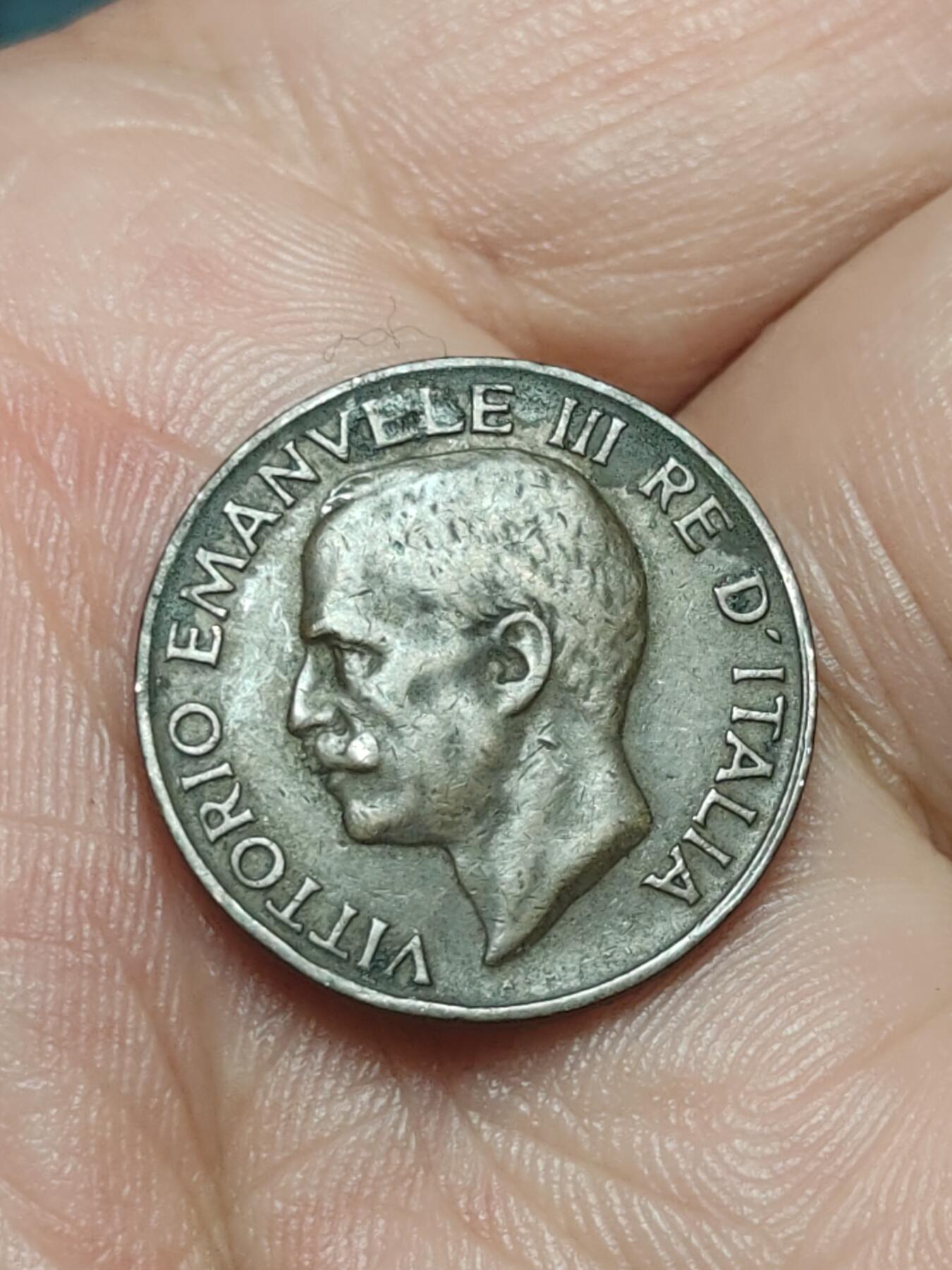 2026年第四十场(总第二百零九场）外国好品散币场(免佣金) 少见好品–意大利王国1919年5分(维托里奥·埃马努埃莱三世第三版，R标罗马造，首发年)