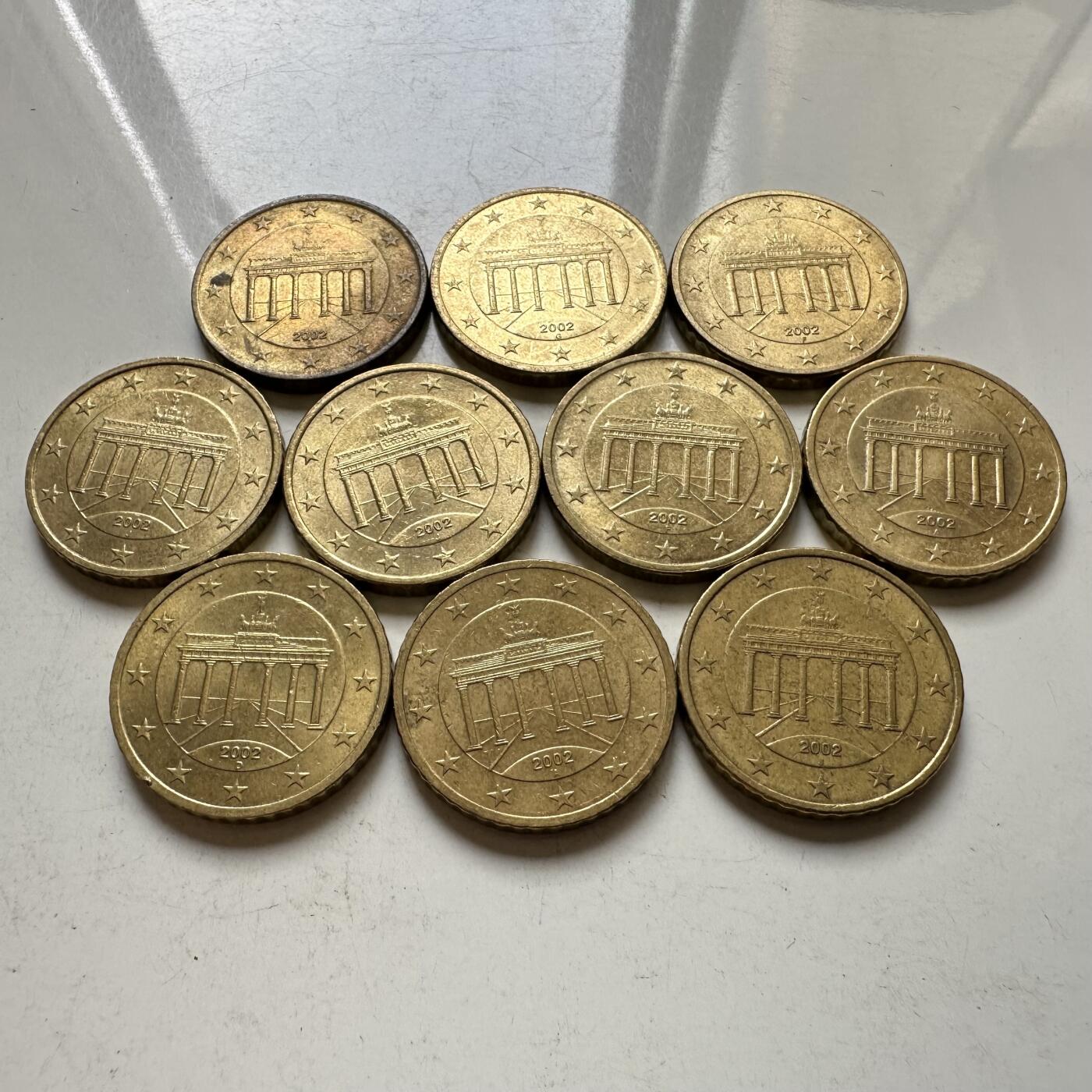 🌹外币初藏🌹🐯2026年第37场   每周二四六晚8️⃣点 接代拍 德国 50欧分 10枚组