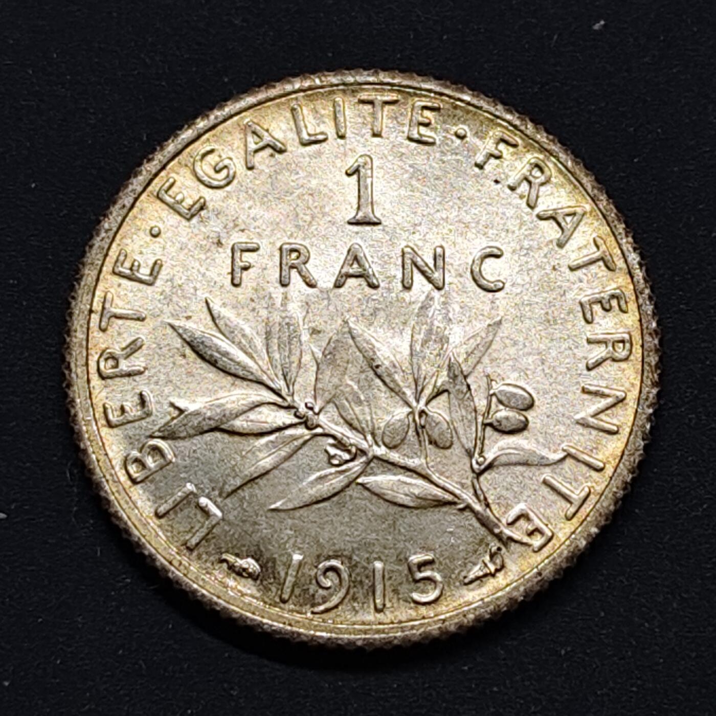 【全场包邮】纯粹捡漏拍518场 法国1915年播种女神1法郎银币【23毫米5克83.5%】