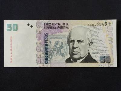 【游宝拍卖】丙午马年第18期 - 阿根廷-50比索【全新UNC】