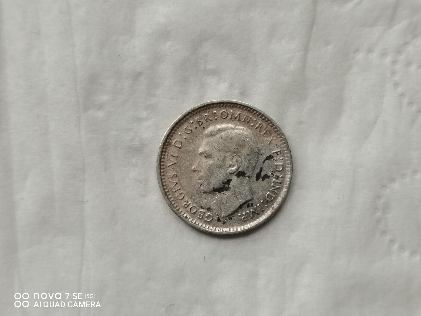 银币 1944年澳大利亚3便士银币