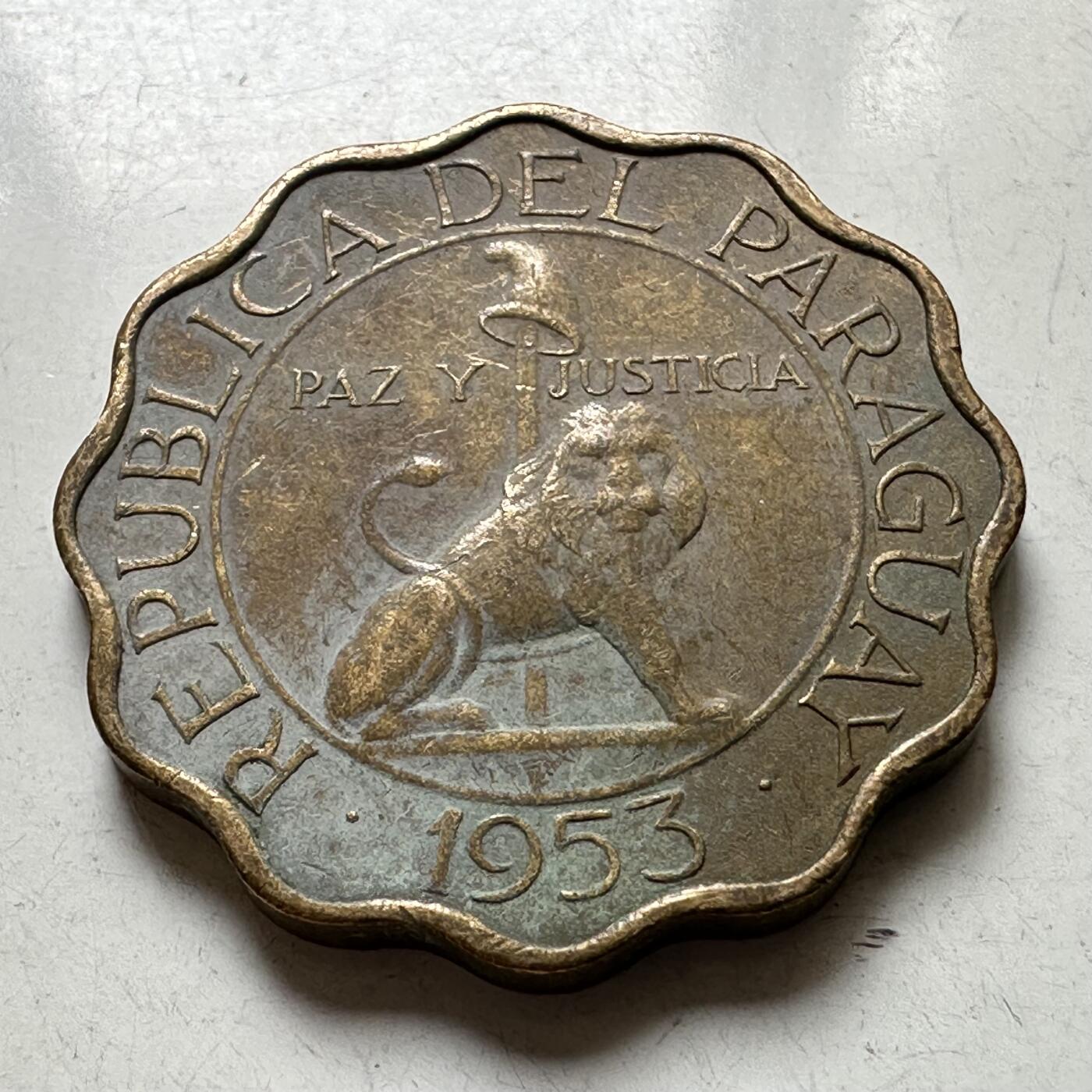 🌹外币初藏🌹🐯2026年第37场   每周二四六晚8️⃣点 接代拍 巴拉圭1953年50分