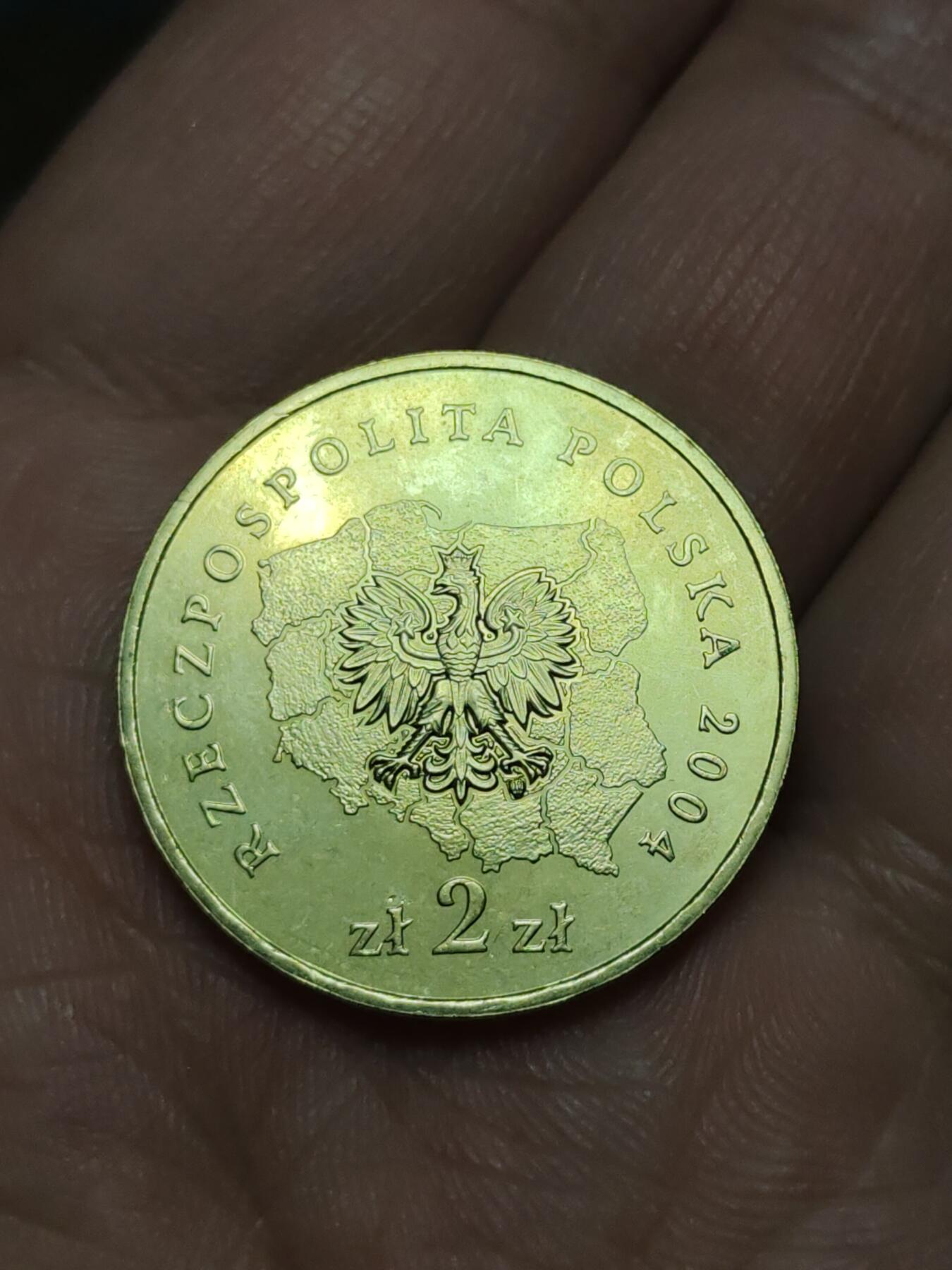 2026年第四十场(总第二百零九场）外国好品散币场(免佣金) 波兰🇵🇱2004单年份2兹罗提(波美拉尼亚狮鹫徽章–波兰滨海省纪念币，)