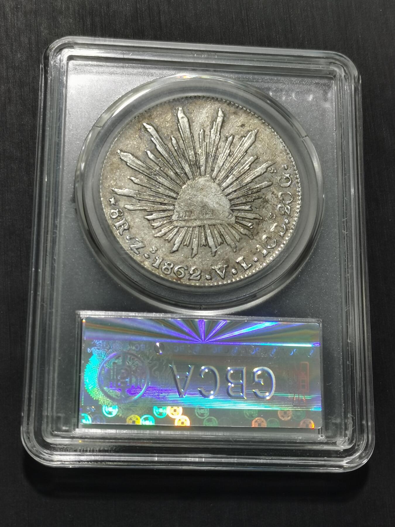 天下钱庄专场欢迎参拍 公博评级AU50墨西哥鹰洋