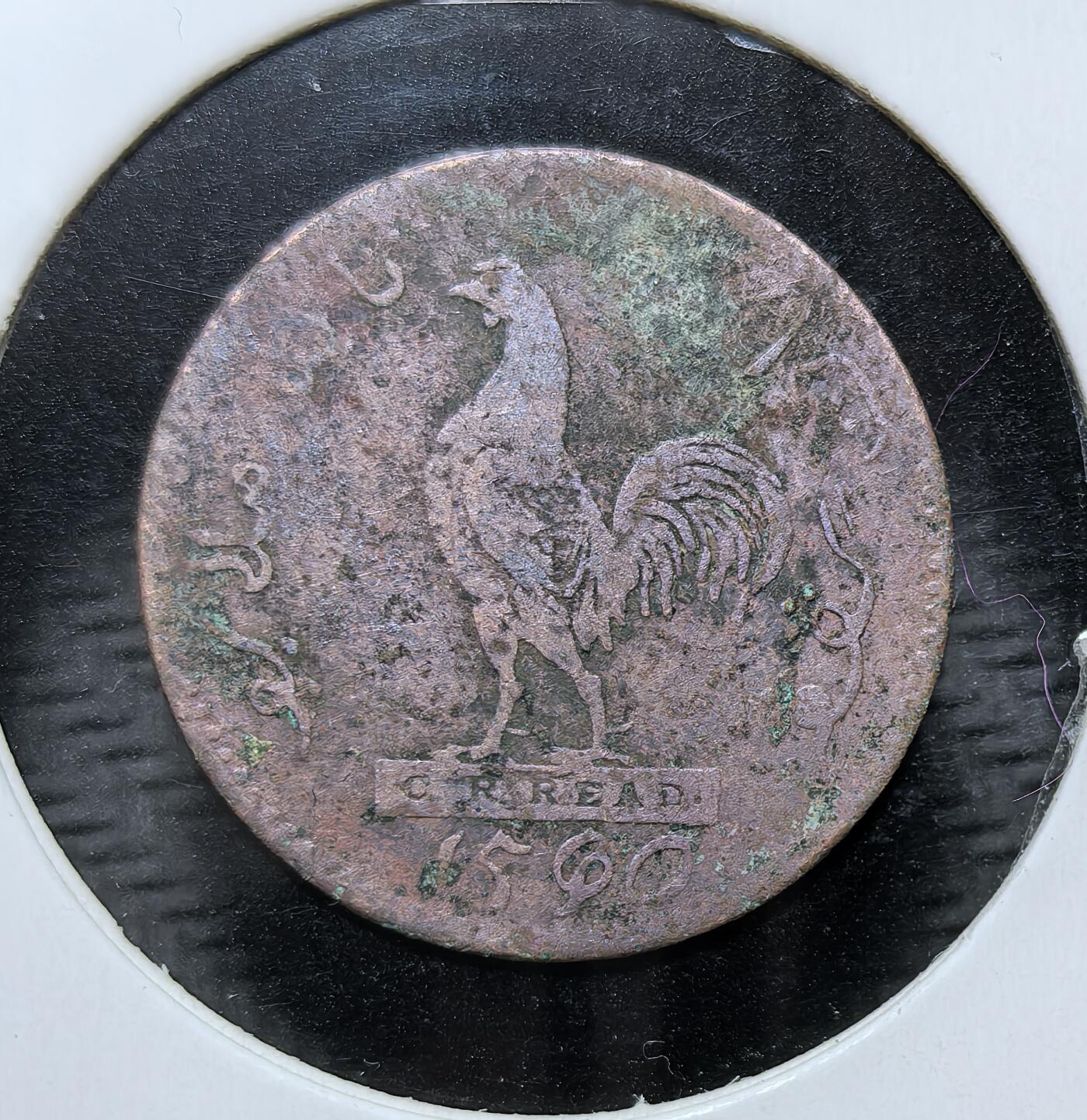 外国优质银币克朗币纪念章，每周六晚九点倒数截拍，满百包邮可寄存，持续收拍 英属马来亚新加坡1835年 1 柯平（Keping）公鸡铜币，由 C. READ 设计，属英属东印度公司时期南洋贸易币，是近代东南亚殖民贸易的实物见证。