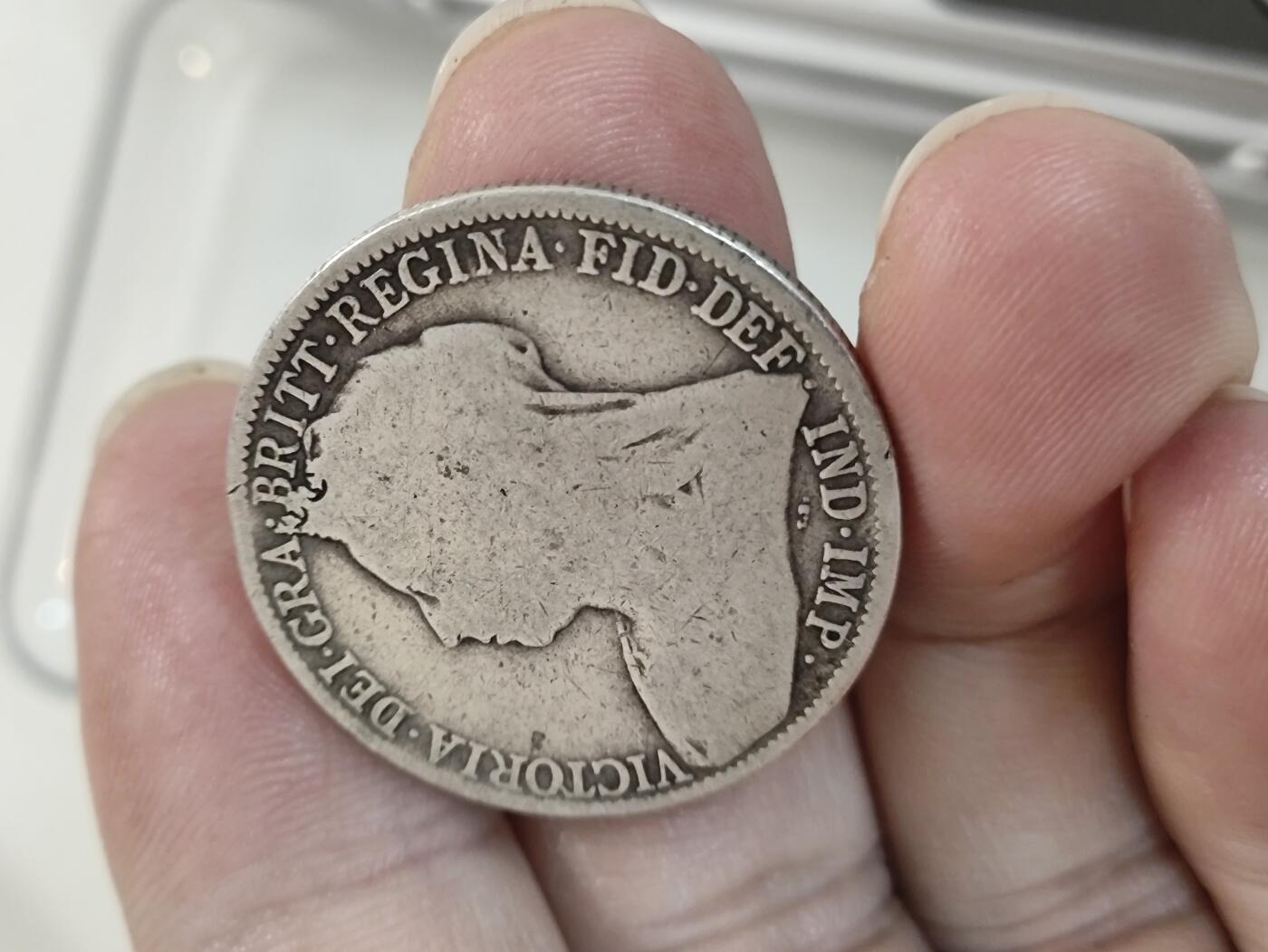 1894年英国维多利亚女王披纱2先令/1弗洛林银币