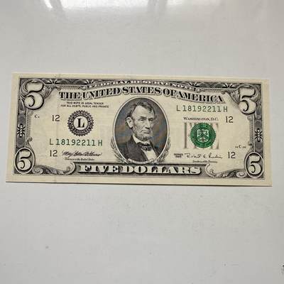 🌹外币初藏🌹🐯2026年第37场   每周二四六晚8️⃣点 接代拍 - 美国1995年5美元 林肯