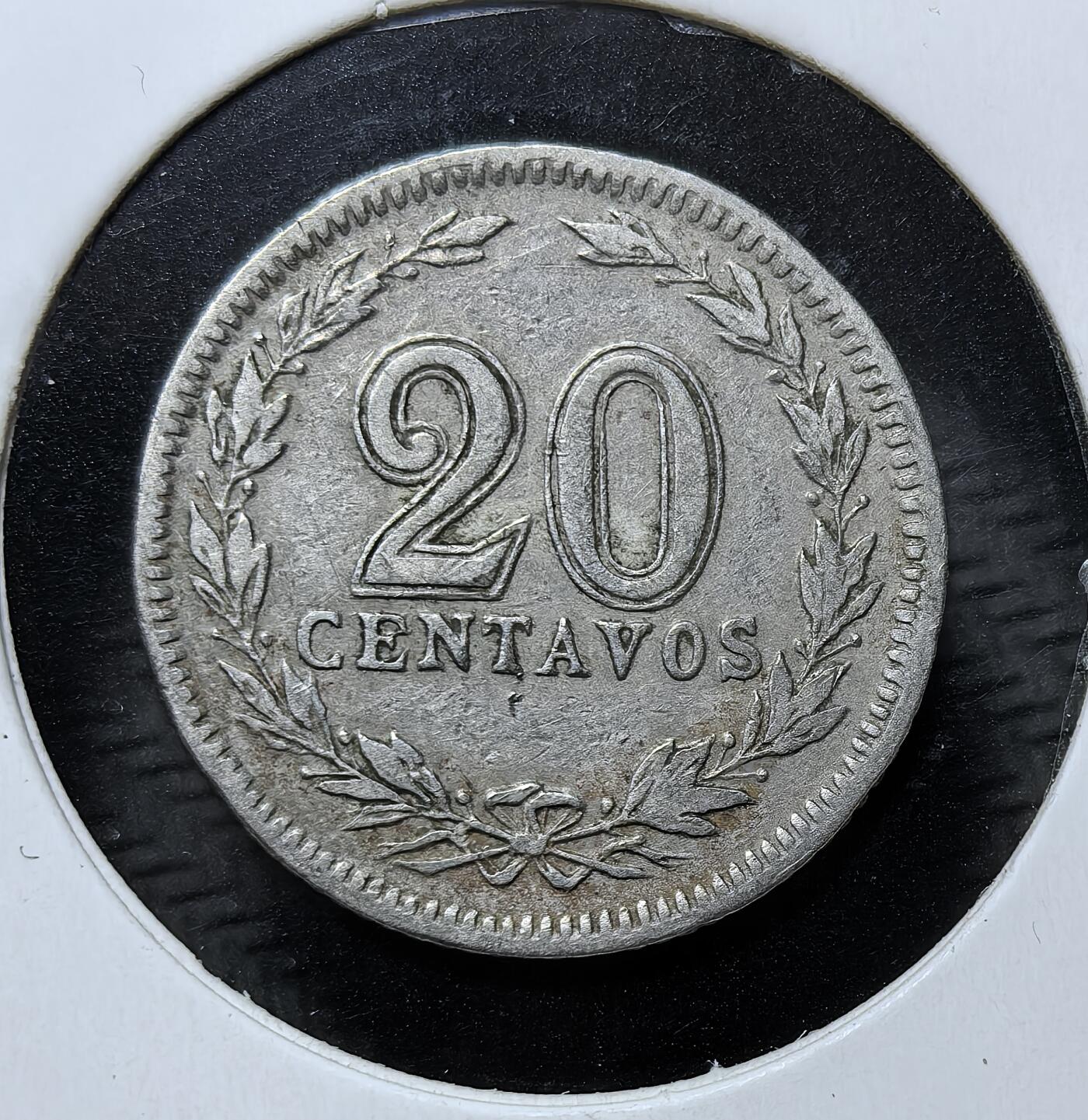 外国优质银币克朗币纪念章，每周六晚九点倒数截拍，满百包邮可寄存，持续收拍 阿根廷共和国1923 年20 分镍币，正面为自由女神头像，背面以月桂环环绕面值，是阿根廷近代民族国家建设时期的流通辅币，见证了其 20 世纪初的经济与货币史。