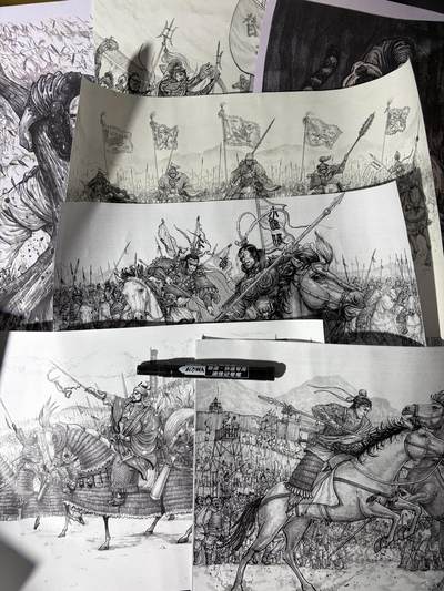 NO.29 好又多金牌大场，每周一站式配齐，方便凑单！（卖家送拍0抽成！周6晚9点截拍！） - 青笺绘 水浒装饰画7张 大闹史家村+连环马+对影山+梁山五虎+武松打虎+倒拔垂杨柳+梁山大聚义