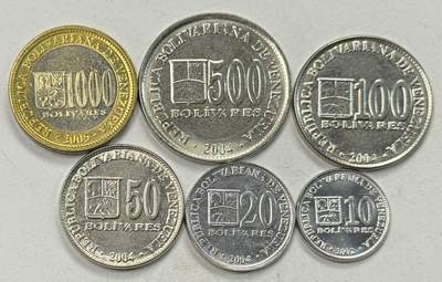 S&S Numismatic世界钱币-拍卖 第125期  - 委内瑞拉2002-2005年6枚套币 含1枚双色高值币