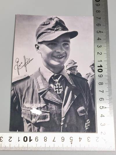 小驴勋章奖章收藏4月4日周六晚六点拍卖（珍爱和平，收藏战争，铭记历史，勿忘国耻，忠党爱国。有偿代拍，送拍规则在简介最后，参拍须阅读规则后再参拍，关系到运费包装发货时效真假辨别等关键信息，拍卖时不再发原图，看大图店主微信码在拍卖店铺介绍里） - 非洲军最年轻骑铁得主Gunte r Halm战后亲签