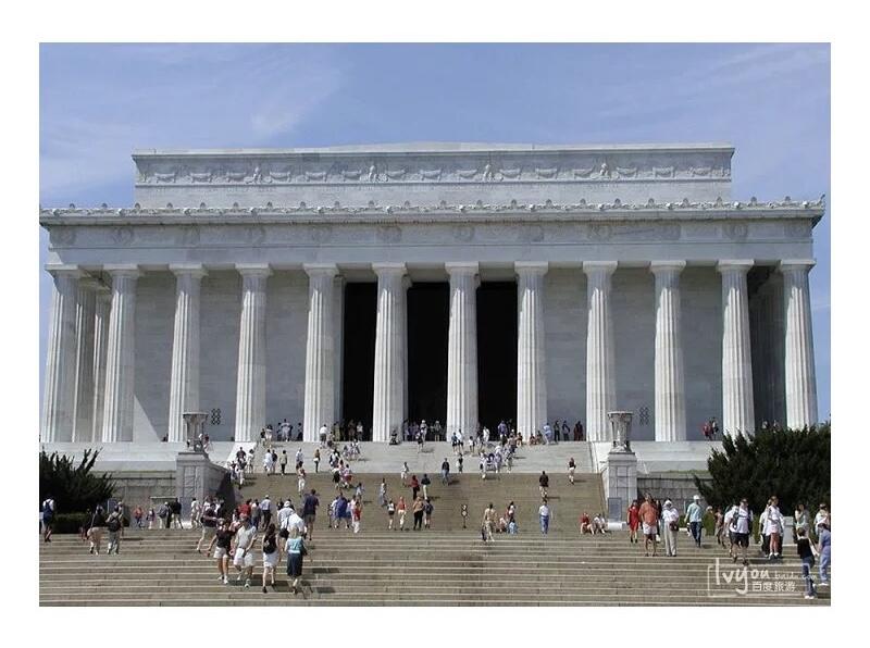 美国1865年 林肯总统+纪念堂高浮雕精制大合金章 50MM