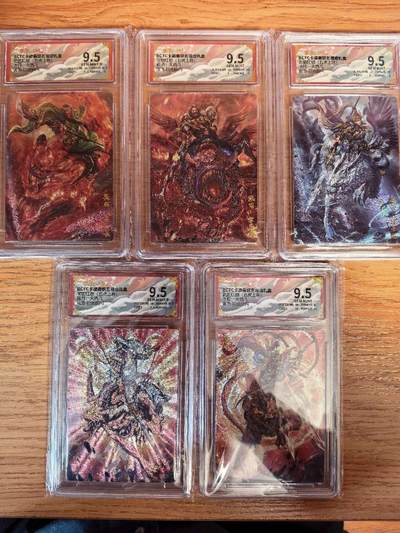 阳大大卡牌拍卖第108期（持续收拍品，周五晚上九点截拍，进群福利早知道） - 【五虎套】卡德曼 武韵红颜（五虎上将）大西几 三国五虎 折光一套5张