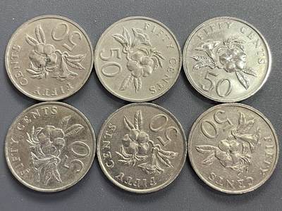 回流0405 - 新加坡50分6枚 万代兰