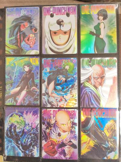 阳大大卡牌拍卖第107期（持续收拍品，周五晚上九点截拍，进群福利早知道） - 一拳超人 散卡9张 粗闪&彩闪 带卡膜套卡页