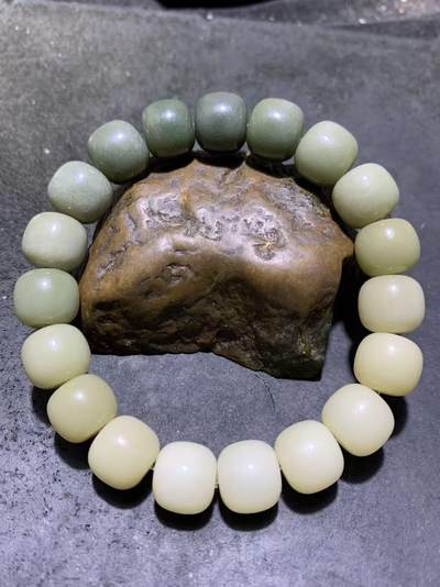 精美多宝渐变色菩提根手串绕指揉糖果色老型桶珠文玩念珠手链混色珠单圈手链一条， - 精美多宝渐变色菩提根手串绕指揉糖果色老型桶珠文玩念珠手链混色珠单圈手链一条，