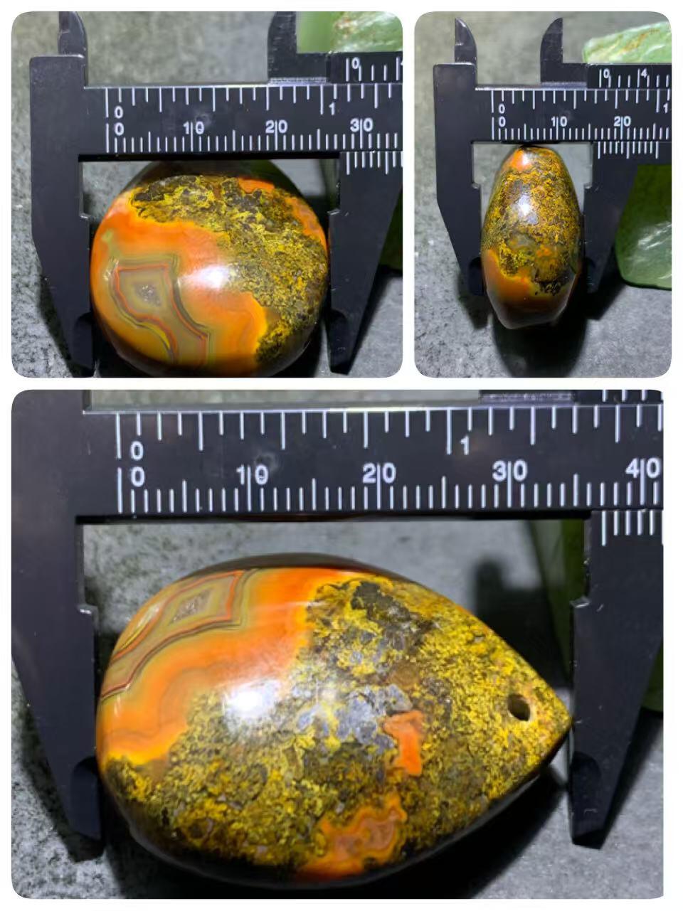 精美高玉化原皮草花纹战国红玛瑙吊坠一个，