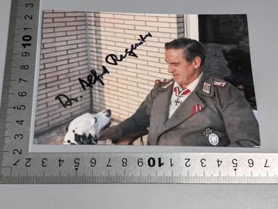 小驴勋章奖章收藏4月4日周六晚六点拍卖（珍爱和平，收藏战争，铭记历史，勿忘国耻，忠党爱国。有偿代拍，送拍规则在简介最后，参拍须阅读规则后再参拍，关系到运费包装发货时效真假辨别等关键信息，拍卖时不再发原图，看大图店主微信码在拍卖店铺介绍里） - 骑士铁十字勋章获得者战后签名照