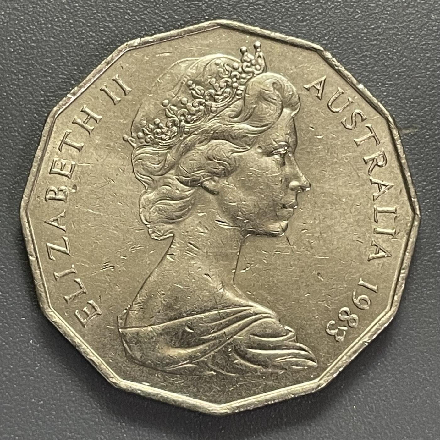 回流0405 澳大利亚1983年50分12边形币