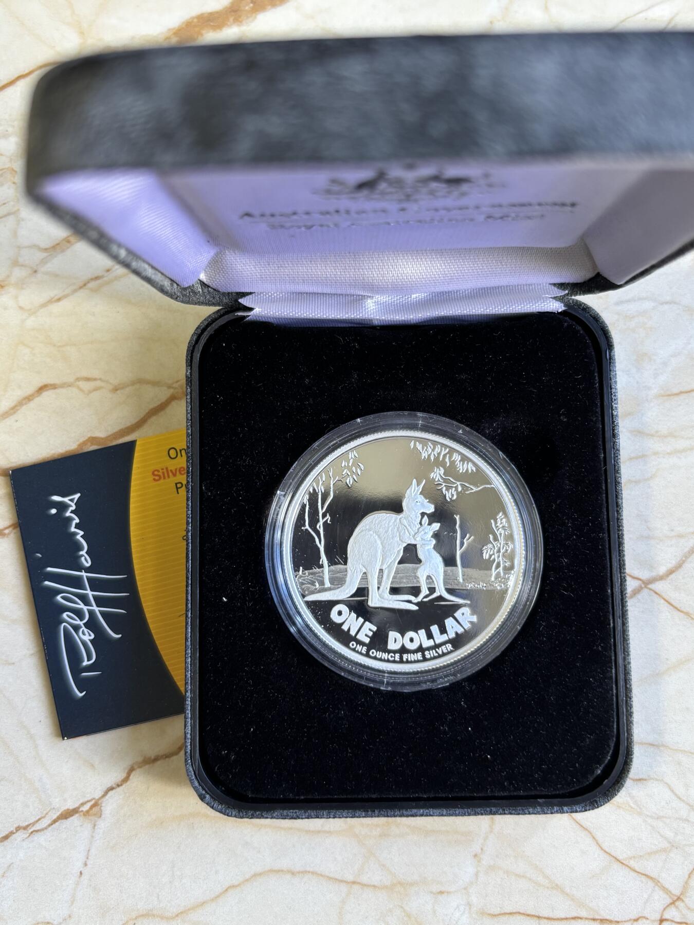 第196期拍卖 澳大利亚2007年澳洲袋鼠系列精制版1盎司纪念银币，999银