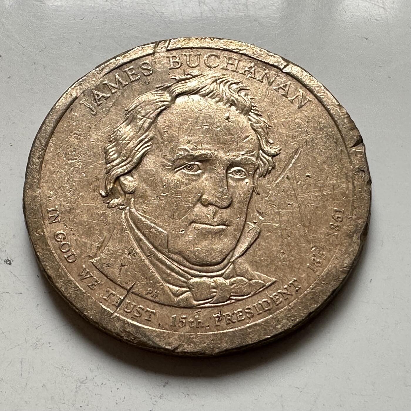 🌹外币初藏🌹🐯2026年第37场   每周二四六晚8️⃣点 接代拍 美国 詹姆斯·布坎南 1美元总统纪念币