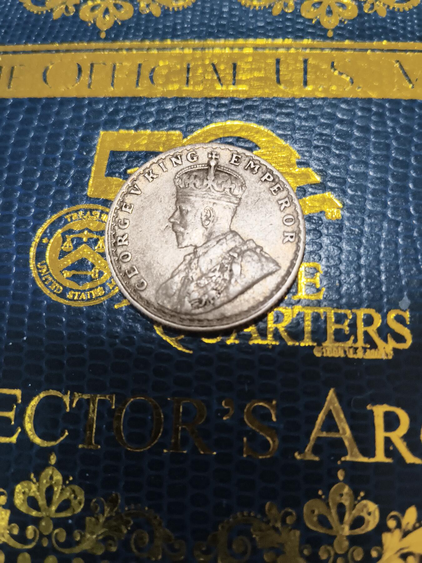 长老汇马年精选第十五场拍卖 1924英属印度乔治五世1/2卢比银币，5.83克917银