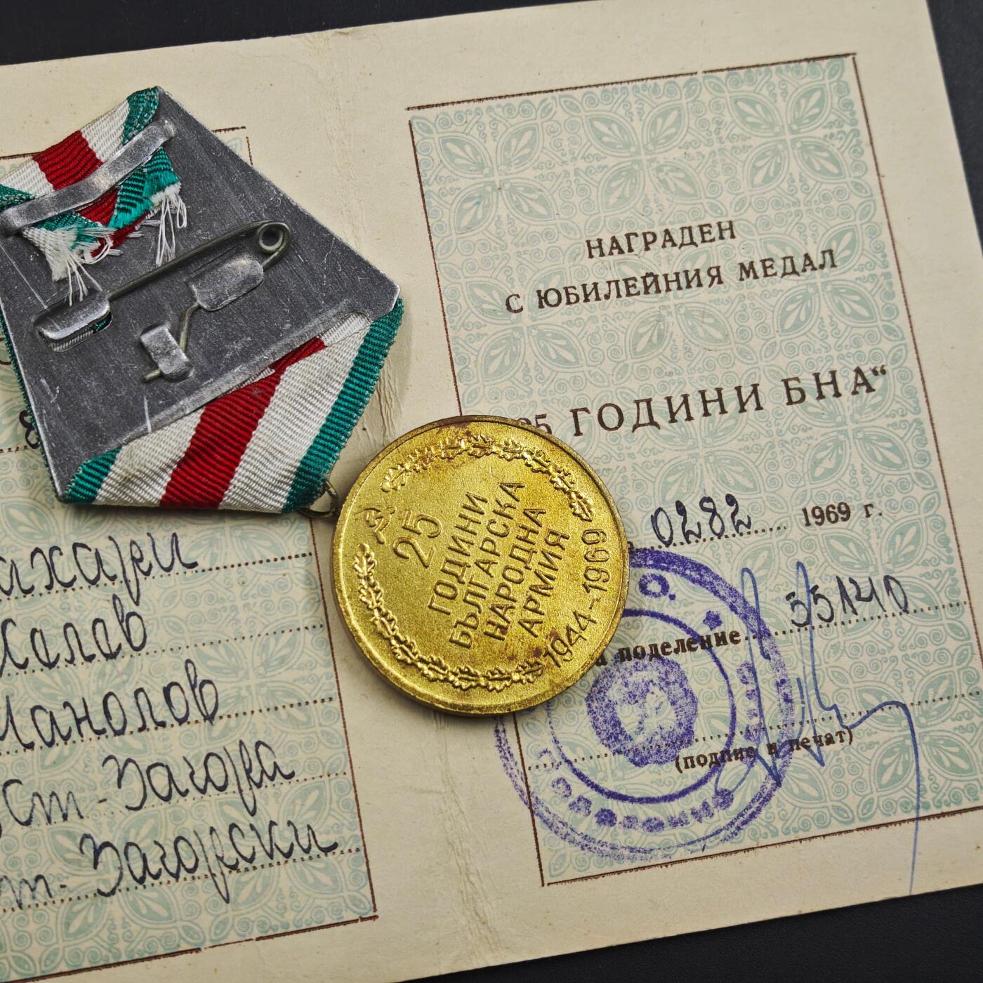 4月4日结束，成斌徽章钱币专场 保加利亚人民共和国金级功绩奖章附证书