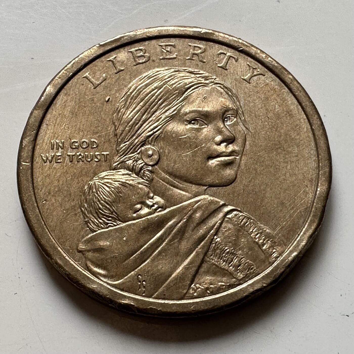 🌹外币初藏🌹🐯2026年第37场   每周二四六晚8️⃣点 接代拍 美国 2013年 萨卡加维亚 万帕诺亚格条约1621主题 1美元